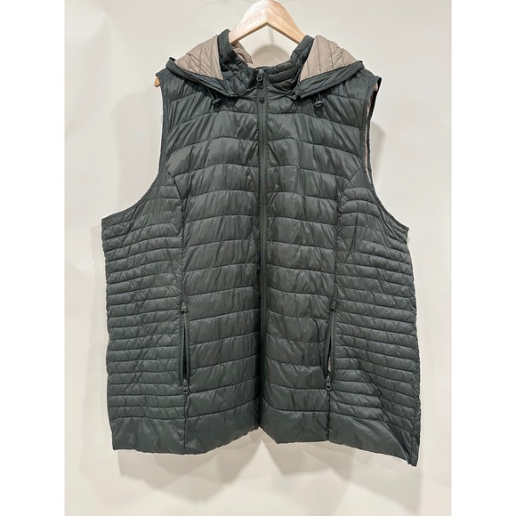Arctic Expedition Women's 3X Gray Puffer Vest Lightweight Hooded - Picture 1 of 6